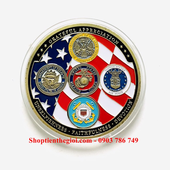 Xu Huy Hiệu 5 Binh Chủng Quân Lực Mỹ - SP005283 